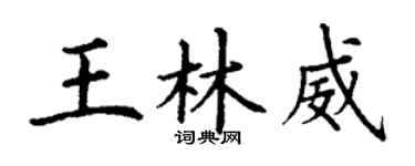丁謙王林威楷書個性簽名怎么寫