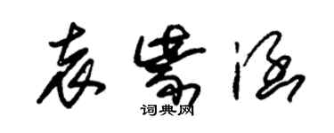 朱錫榮袁紫涵草書個性簽名怎么寫