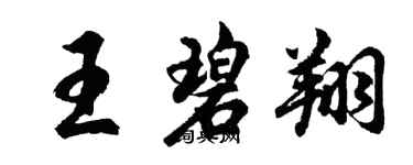 胡問遂王碧翔行書個性簽名怎么寫
