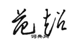 駱恆光范超草書個性簽名怎么寫