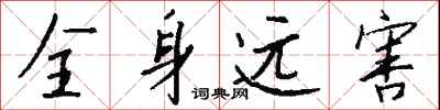 全身遠害怎么寫好看