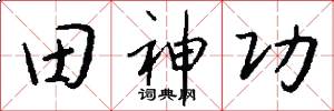 田神功怎么寫好看
