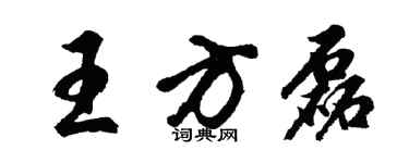 胡問遂王方磊行書個性簽名怎么寫