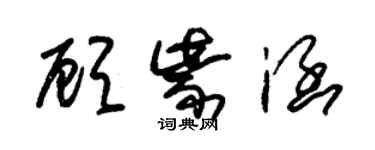 朱錫榮顧紫涵草書個性簽名怎么寫