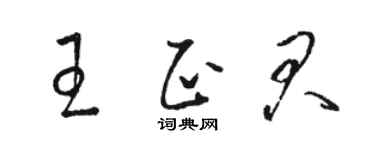 駱恆光王正君草書個性簽名怎么寫