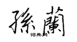 王正良孫蘭行書個性簽名怎么寫