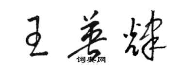 駱恆光王英輝草書個性簽名怎么寫