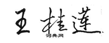 駱恆光王桂蓮行書個性簽名怎么寫