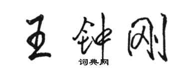 駱恆光王鍾剛行書個性簽名怎么寫