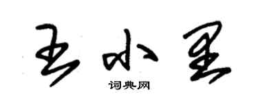 朱錫榮王小里草書個性簽名怎么寫