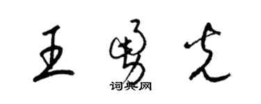 梁錦英王勇光草書個性簽名怎么寫