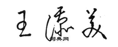 駱恆光王添美草書個性簽名怎么寫