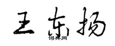 曾慶福王東揚行書個性簽名怎么寫