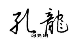 王正良孔龍行書個性簽名怎么寫
