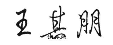 駱恆光王其朋行書個性簽名怎么寫