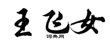 胡問遂王飛女行書個性簽名怎么寫