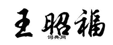 胡問遂王昭福行書個性簽名怎么寫
