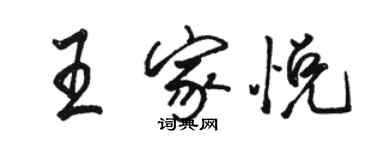 駱恆光王家悅行書個性簽名怎么寫