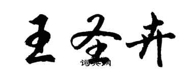 胡問遂王聖卉行書個性簽名怎么寫