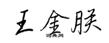 王正良王金朕行書個性簽名怎么寫