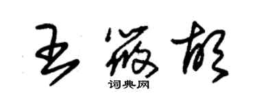 朱錫榮王筱胡草書個性簽名怎么寫