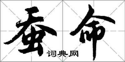 胡問遂蠶命行書怎么寫