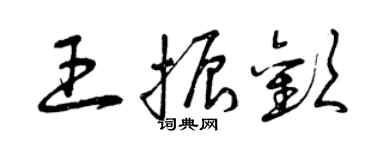 曾慶福王振歡草書個性簽名怎么寫