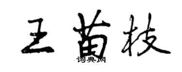 曾慶福王苗枝行書個性簽名怎么寫