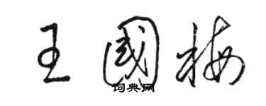 駱恆光王國梅草書個性簽名怎么寫