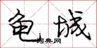 龐中華龜城行書怎么寫