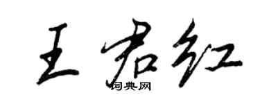 王正良王君紅行書個性簽名怎么寫