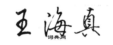 駱恆光王海真行書個性簽名怎么寫