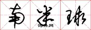 朱錫榮南半球草書怎么寫