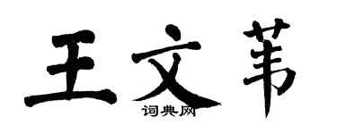 翁闓運王文葦楷書個性簽名怎么寫