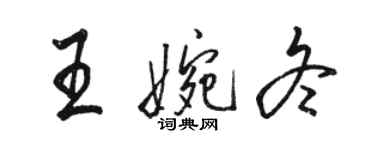 駱恆光王婉冬行書個性簽名怎么寫