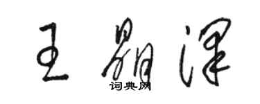 駱恆光王晶澤草書個性簽名怎么寫