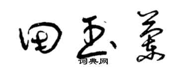 曾慶福田玉蘭草書個性簽名怎么寫