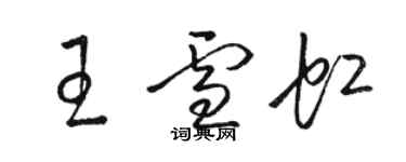 駱恆光王雪虹草書個性簽名怎么寫