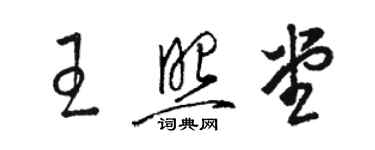 駱恆光王照堂草書個性簽名怎么寫