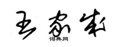 朱錫榮王家成草書個性簽名怎么寫