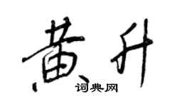 王正良黃升行書個性簽名怎么寫