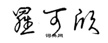 曾慶福羅可欣草書個性簽名怎么寫