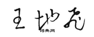 駱恆光王地飛草書個性簽名怎么寫
