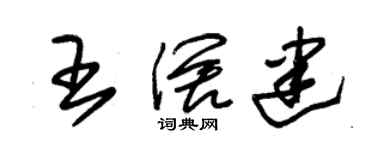 朱錫榮王闊建草書個性簽名怎么寫