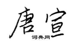 王正良唐宣行書個性簽名怎么寫