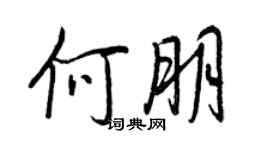 王正良何朋行書個性簽名怎么寫