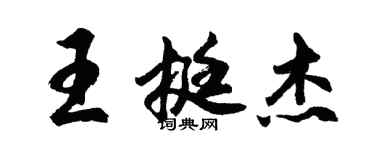 胡問遂王挺傑行書個性簽名怎么寫