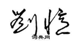 曾慶福劉憶草書個性簽名怎么寫
