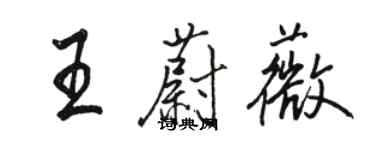 駱恆光王蔚薇行書個性簽名怎么寫