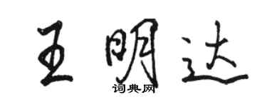 駱恆光王明達行書個性簽名怎么寫